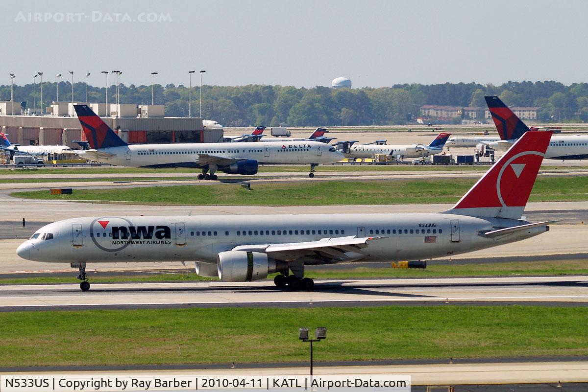 N533US, 1988 Boeing 757-251 C/N 24264, Boeing 757-251 [24264] (Northwest Airlines) Atlanta-Hartsfield~N 11/04/2010