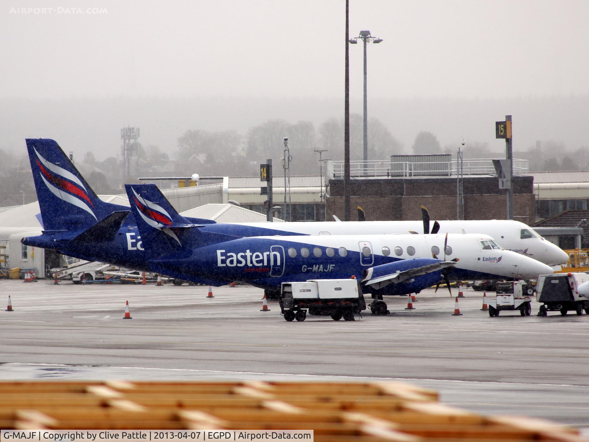 G-MAJF, 1992 British Aerospace Jetstream 41 C/N 41008, Parked up at Aberdeen