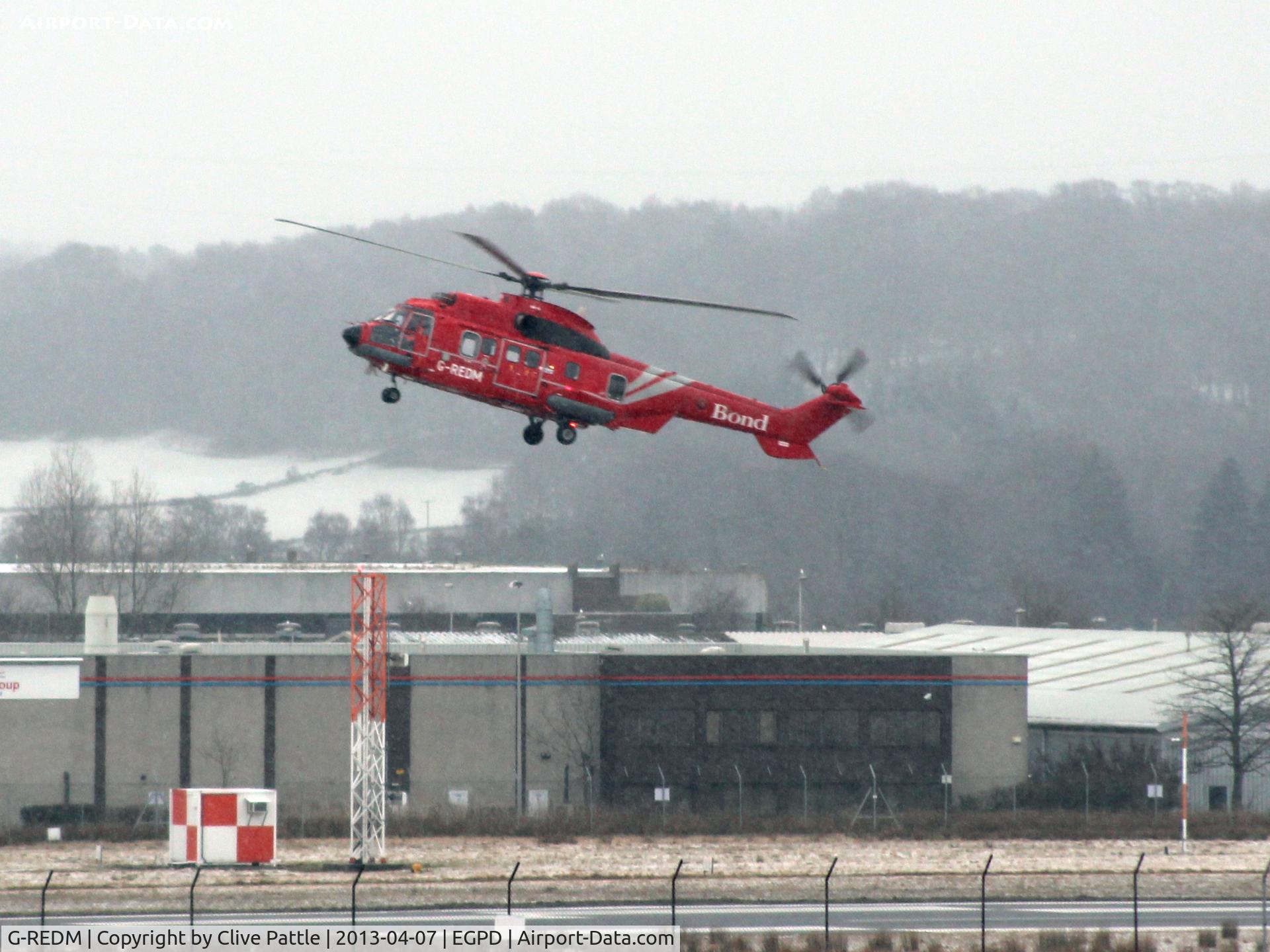 G-REDM, 2004 Eurocopter AS-332L-2 Super Puma C/N 2614, Heli action at Aberdeen