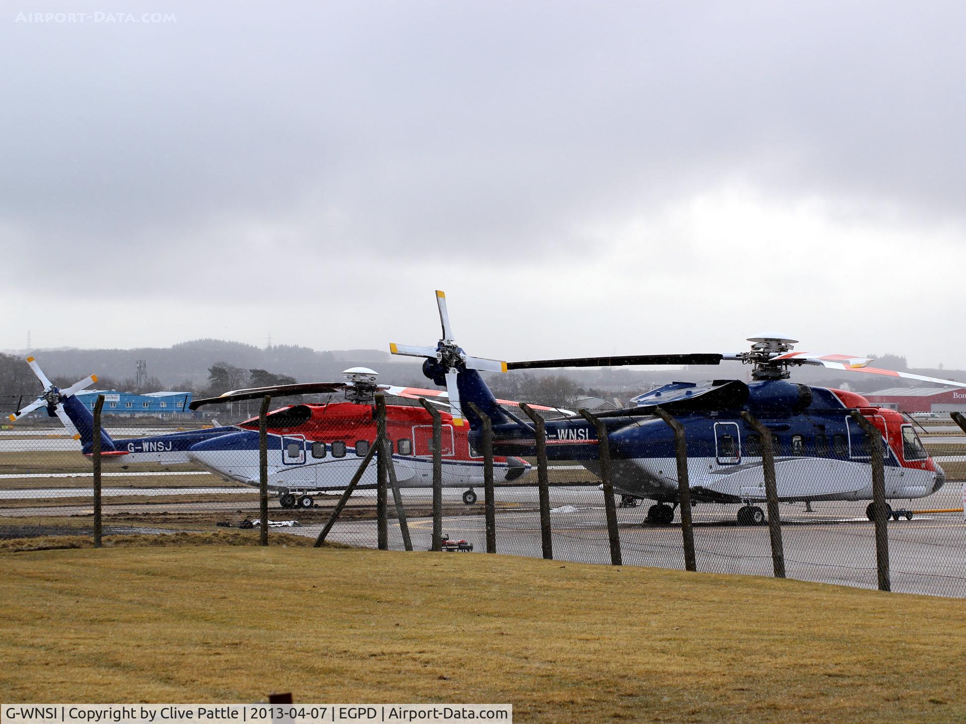 G-WNSI, 2005 Sikorsky S-92A C/N 920024, Parked up at Aberdeen
