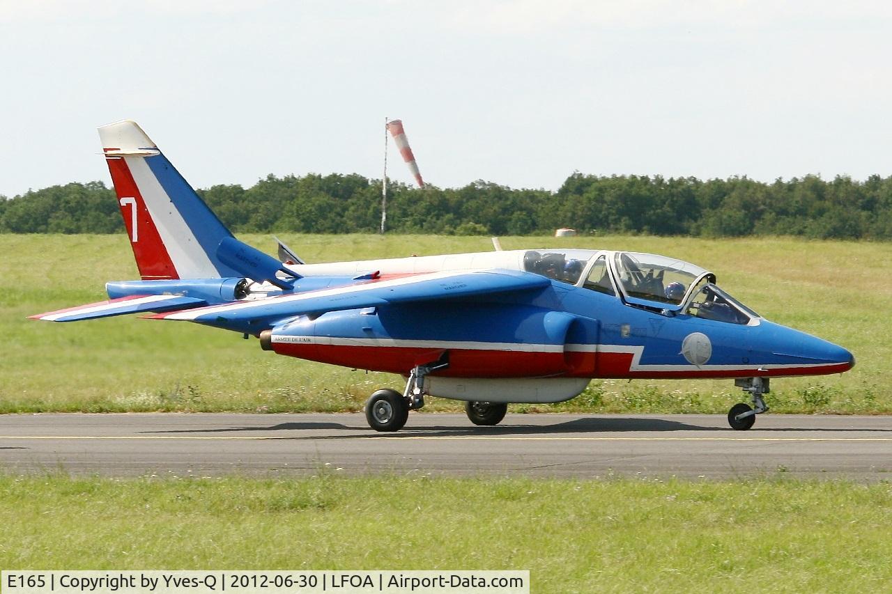 E165, Dassault-Dornier Alpha Jet E C/N E165, Dassault Dornier Alphajet (F-TERE), Athos 07 of Patrouille de France 2012, Avord Air Base 702 (LFOA) Open day 2012