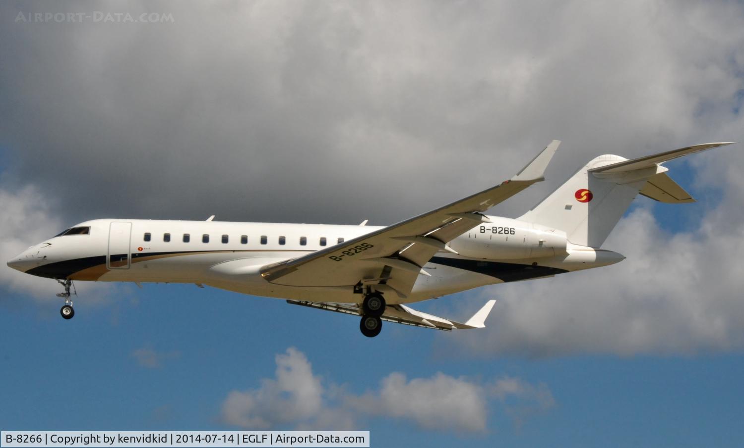 B-8266, 2010 Bombardier BD-700-1A10 Global Express C/N 9390, Visitor to Farnborough International 2014