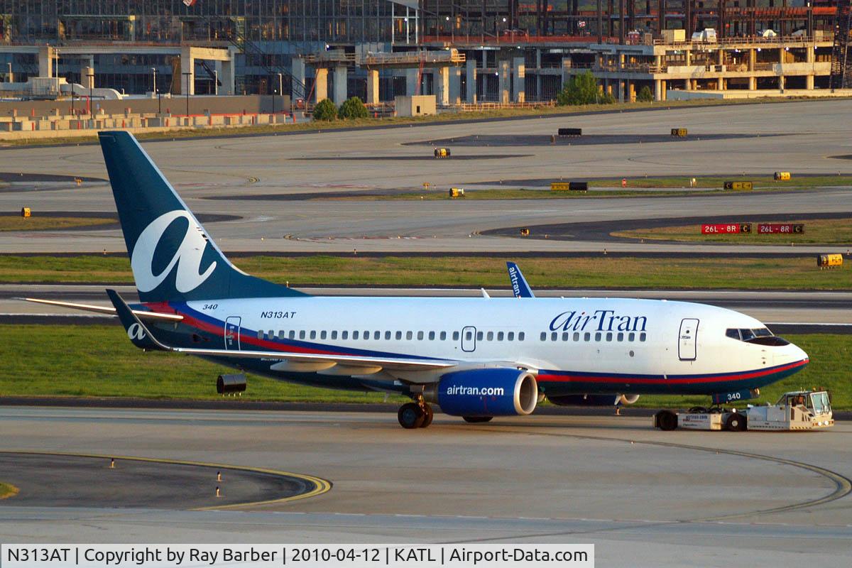 N313AT, 2007 Boeing 737-7BD C/N 33927, Boeing 737-7BD [33927] (AirTran Airways) Atlanta-Hartsfield~N 12/04/2010