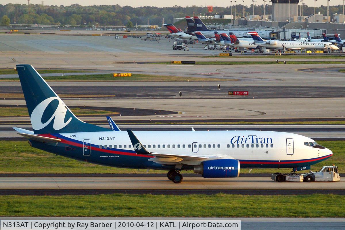N313AT, 2007 Boeing 737-7BD C/N 33927, Boeing 737-7BD [33927] (AirTran Airways) Atlanta-Hartsfield~N 12/04/2010