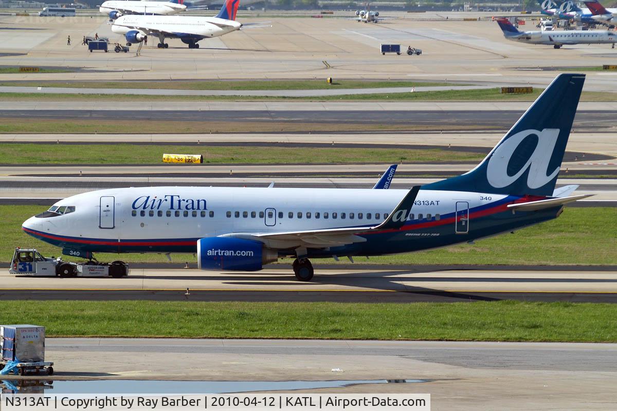 N313AT, 2007 Boeing 737-7BD C/N 33927, Boeing 737-7BD [33927] (AirTran Airways) Atlanta-Hartsfield~N 12/04/2010