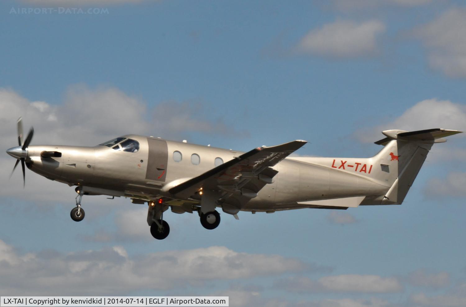 LX-TAI, 2008 Pilatus PC-12/47E C/N 1008, Exec departure.