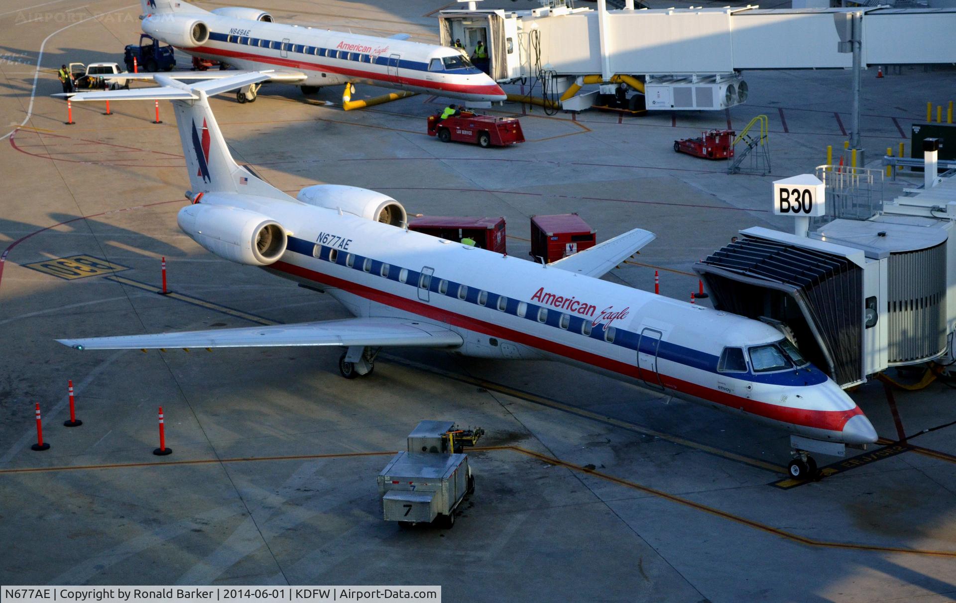 N677AE, 2004 Embraer ERJ-145LR (EMB-145LR) C/N 14500810, Gate B30 DFW