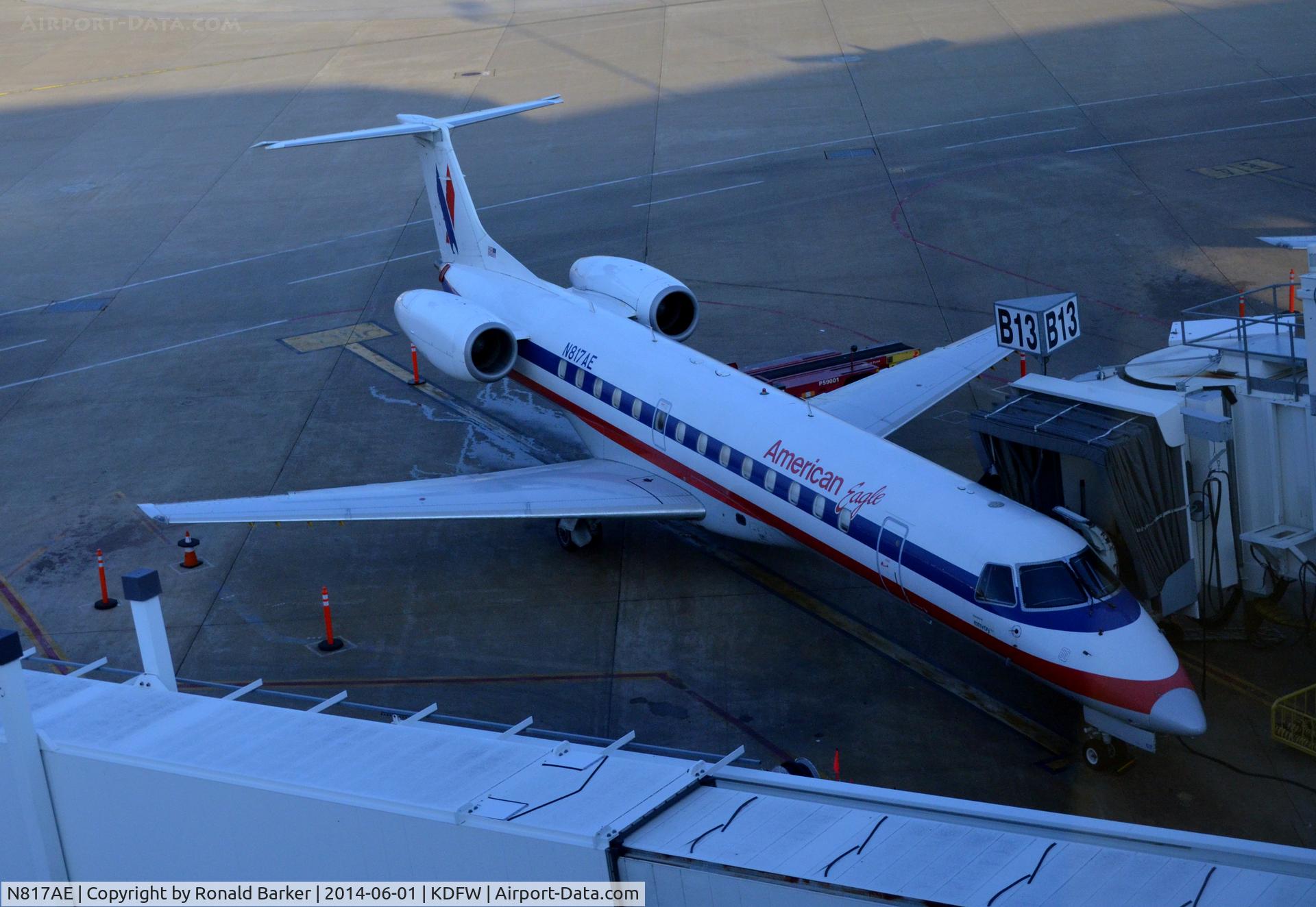 N817AE, 2002 Embraer ERJ-140LR (EMB-135KL) C/N 145554, Gate B13 DFW