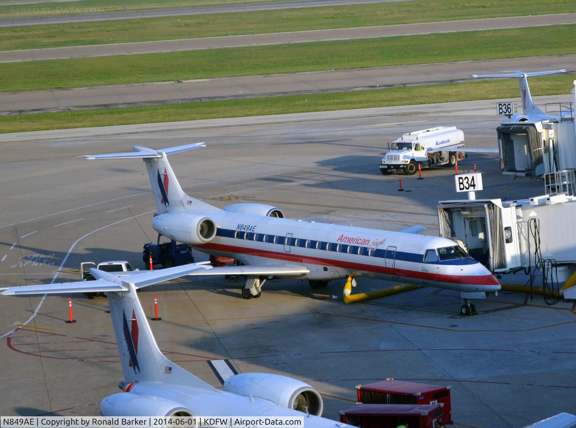 N849AE, 2003 Embraer ERJ-140LR (EMB-135KL) C/N 145716, Gate B34 DFW