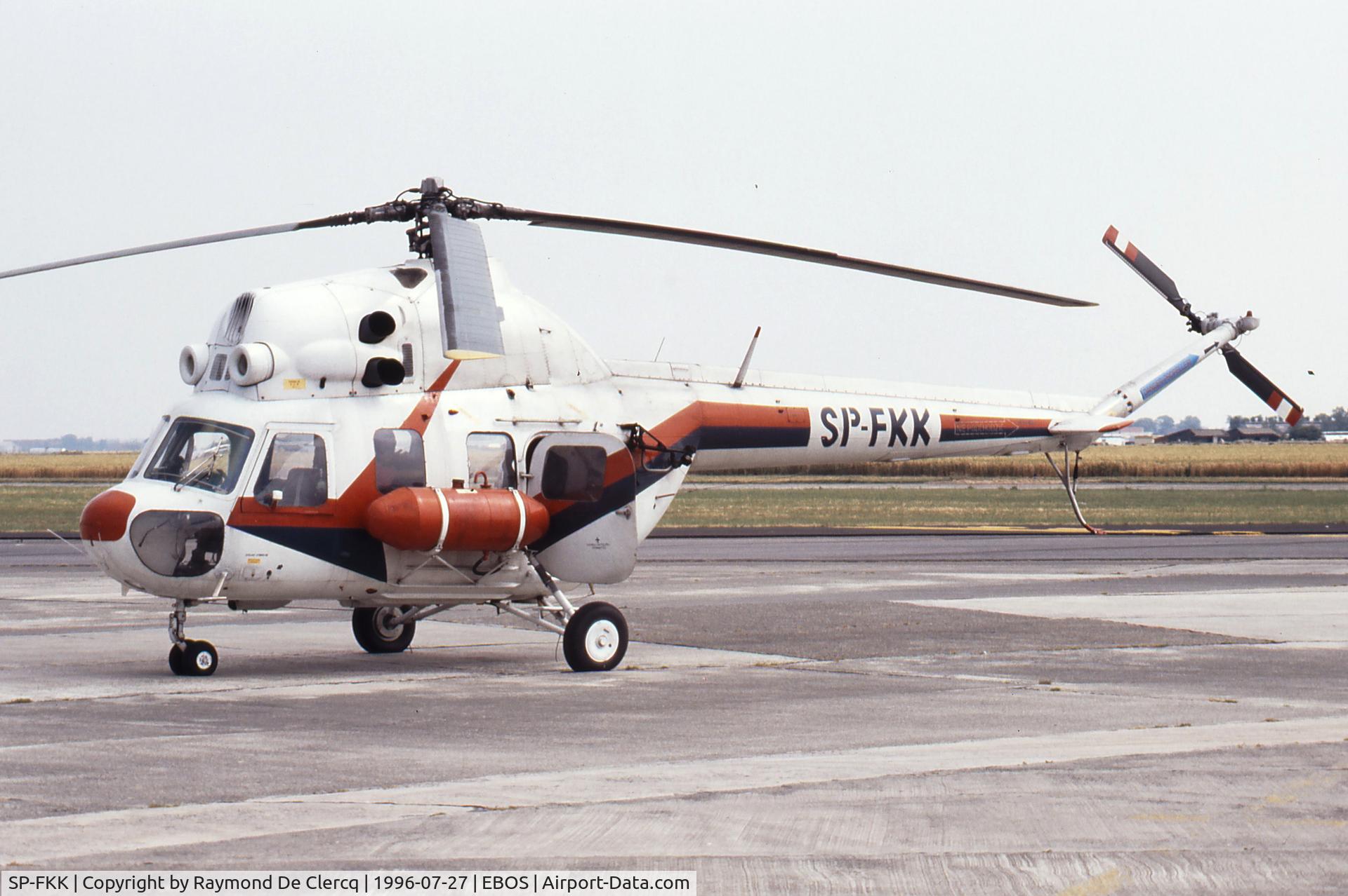 SP-FKK, Mil (PZL-Swidnik) Mi-2 Hoplite C/N 510601127, At the Ostend Airshow on 27-7-1996.
