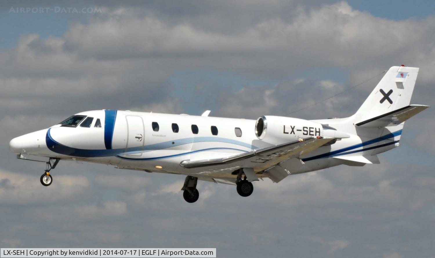 LX-SEH, 2008 Cessna 560XLS Citation Excel C/N 560-5755, Exec arrival
