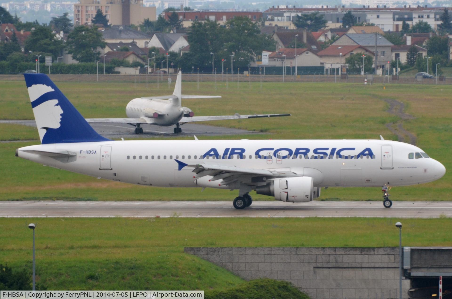 F-HBSA, 2009 Airbus A320-216 C/N 3882, Air Corsica A320 arriving in Orly.