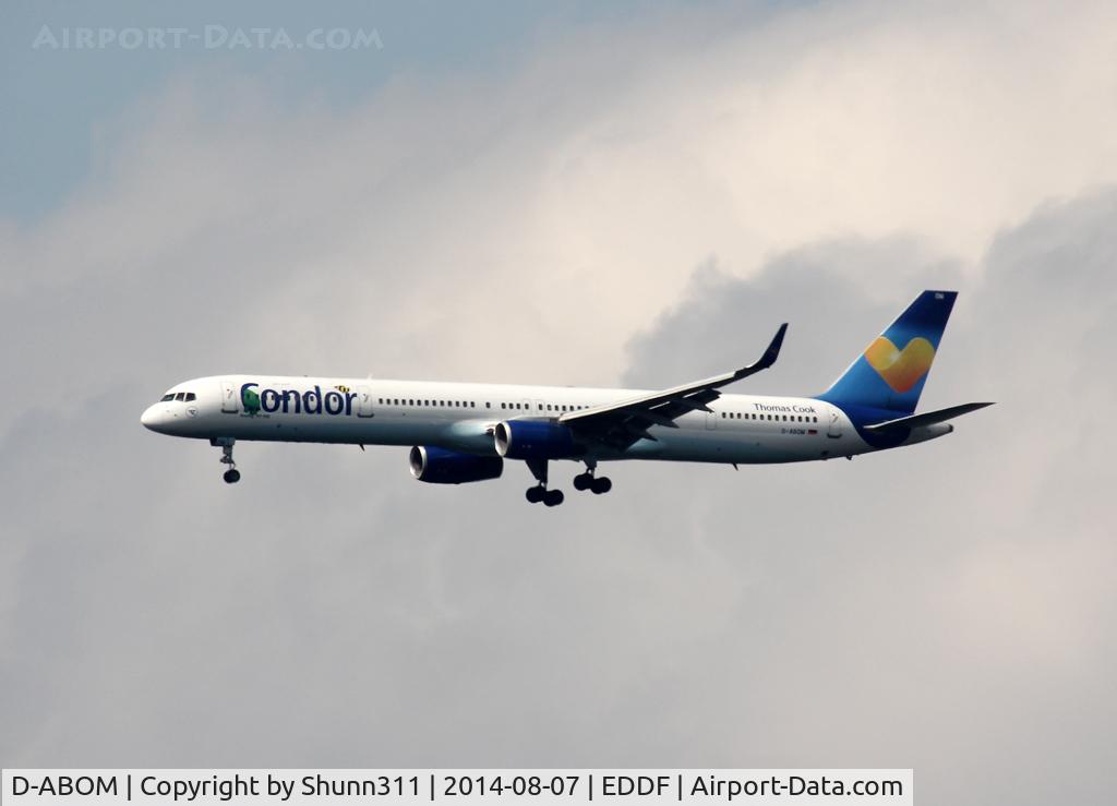 D-ABOM, 2000 Boeing 757-330 C/N 29022, Landing rwy 25R