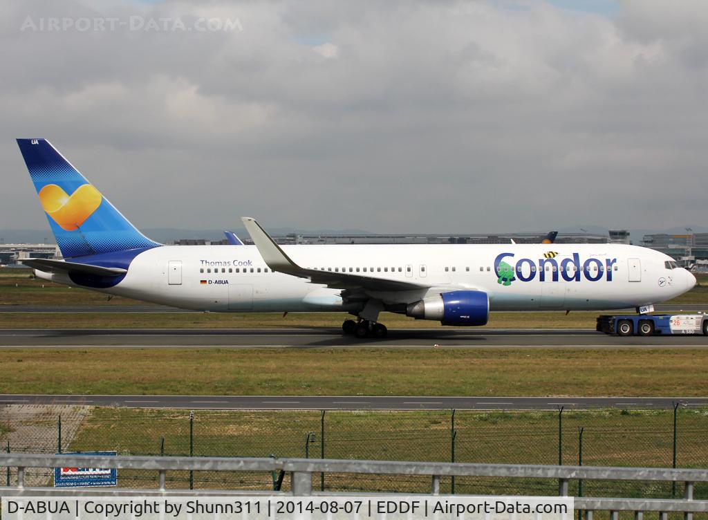 D-ABUA, 1992 Boeing 767-330/ER C/N 26991, Trackted to the Terminal...