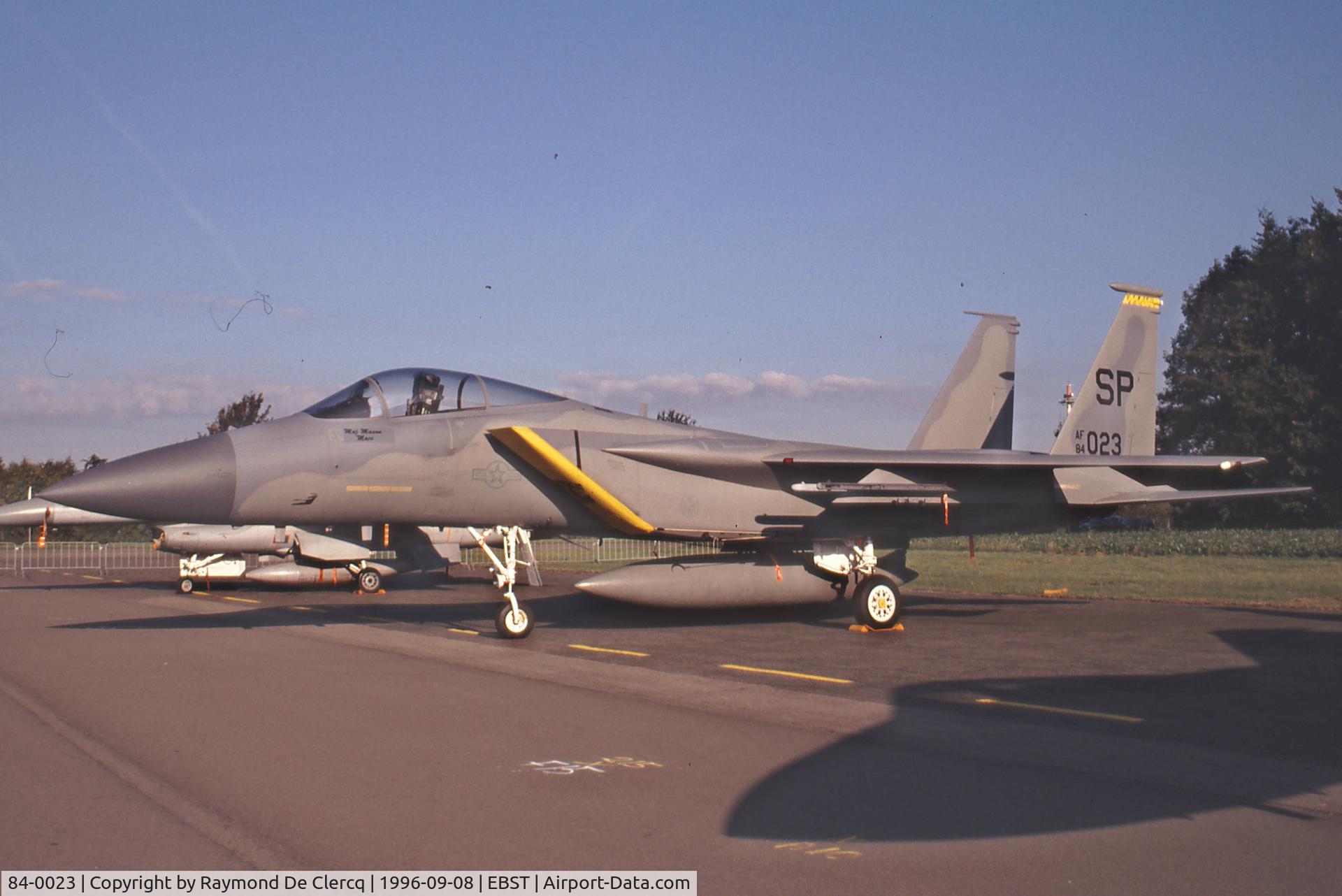 84-0023, 1984 McDonnell Douglas F-15C Eagle C/N 934/C326, Brustem Airshow on 8-9-1996.