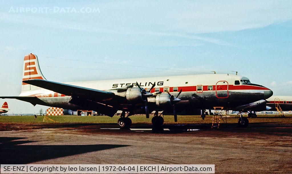 SE-ENZ, 1958 Douglas DC-6B C/N 45320, Copenhagen Kastrup 4.4.72