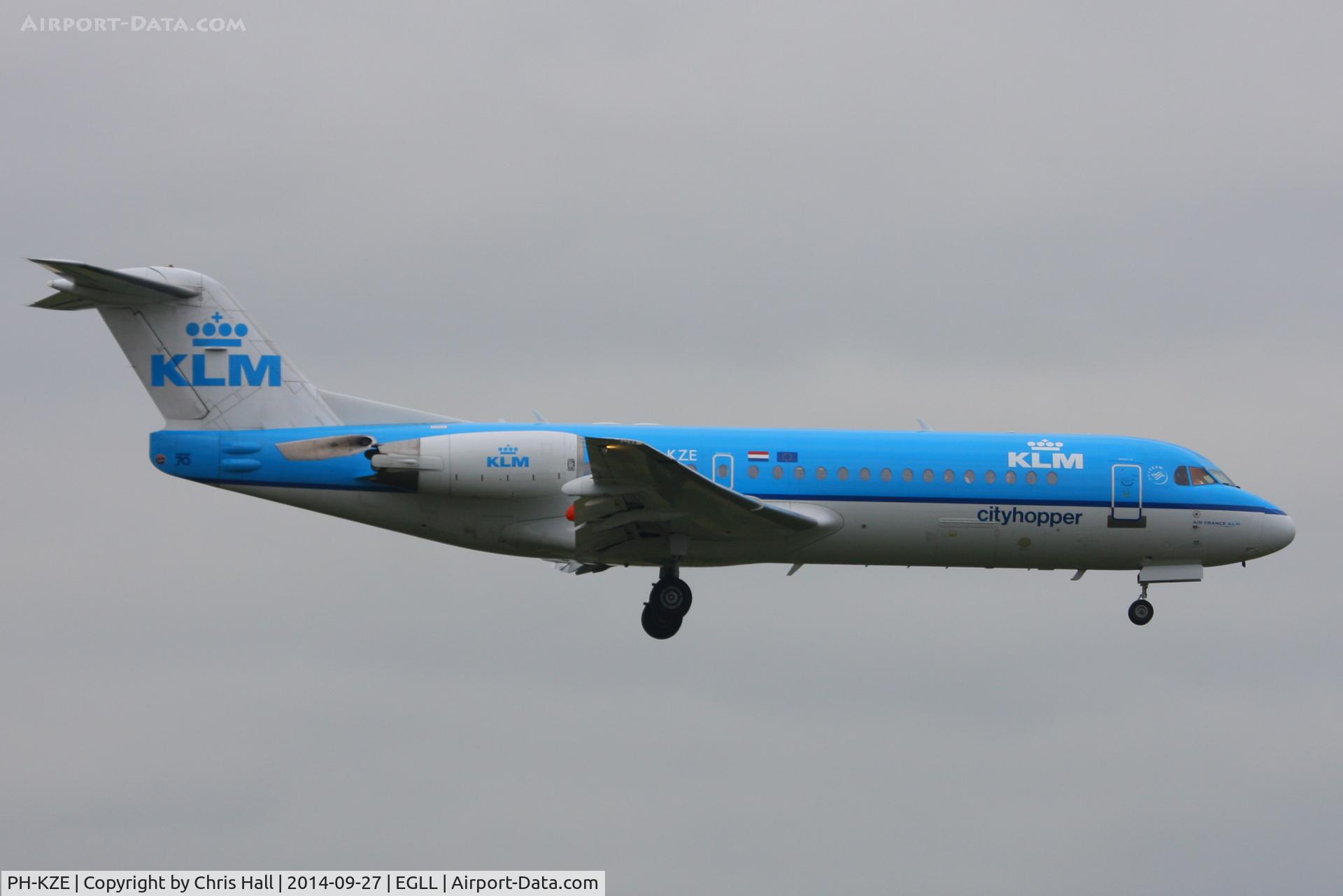 PH-KZE, 1996 Fokker 70 (F-28-0070) C/N 11576, KLM Cityhopper