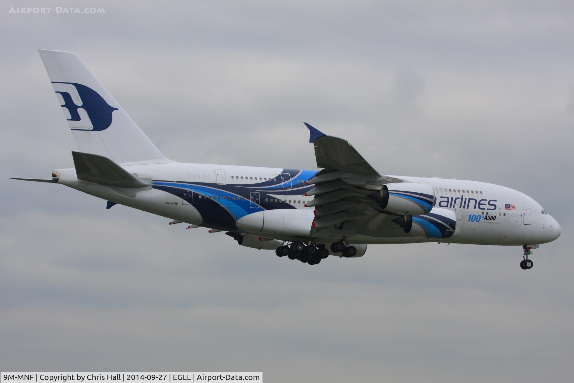 9M-MNF, 2012 Airbus A380-841 C/N 114, Malaysia Airlines