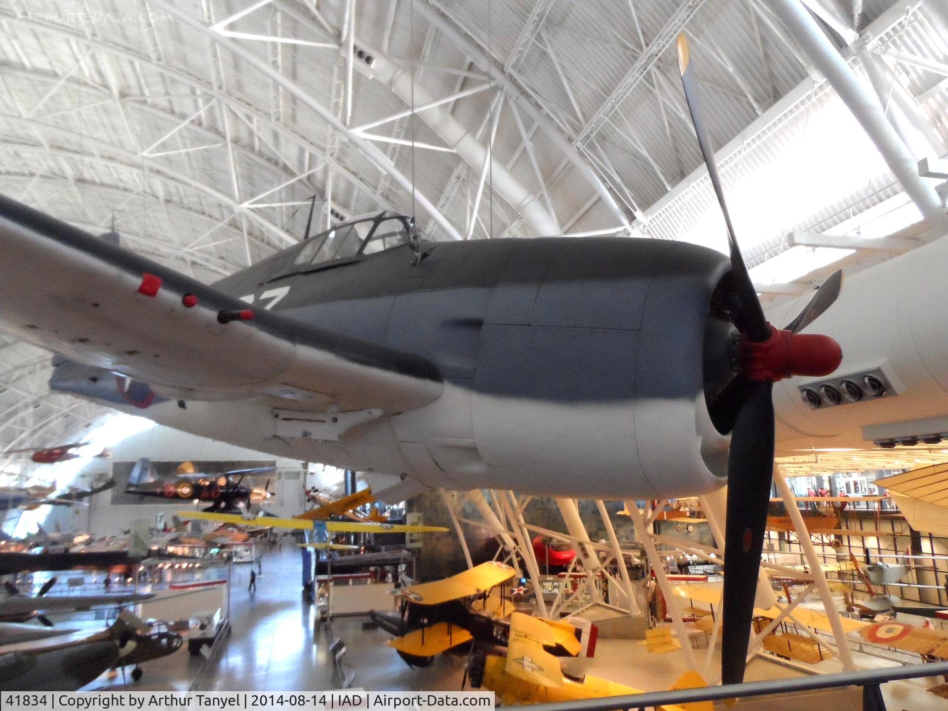 41834, Grumman F6F-3K Hellcat C/N A-3100, On display @ the Udvar-Hazy Center