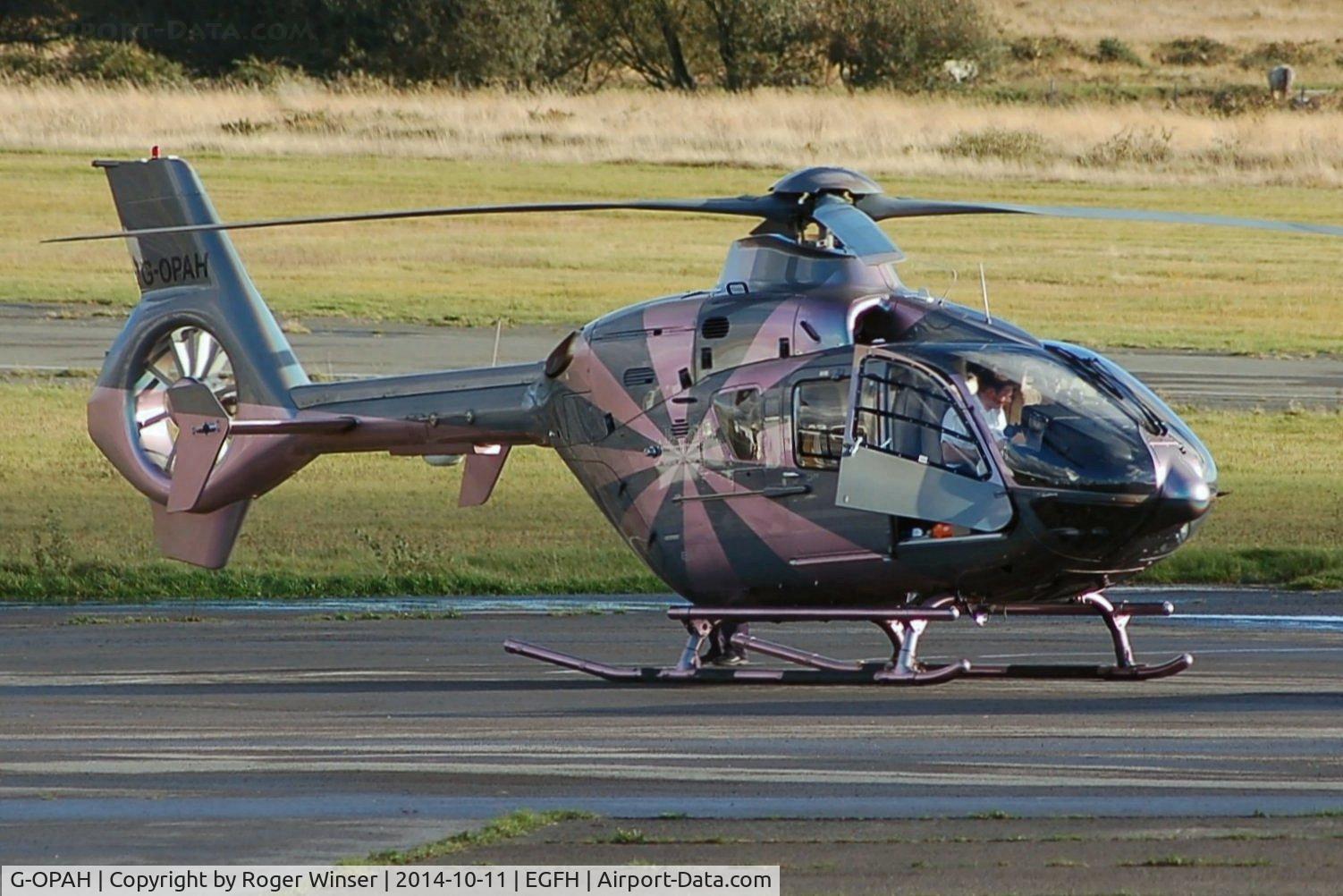 G-OPAH, 2007 Eurocopter EC-135T-2+ C/N 0635, Interesting colour scheme on visiting helicopter operated by VLL Ltd.