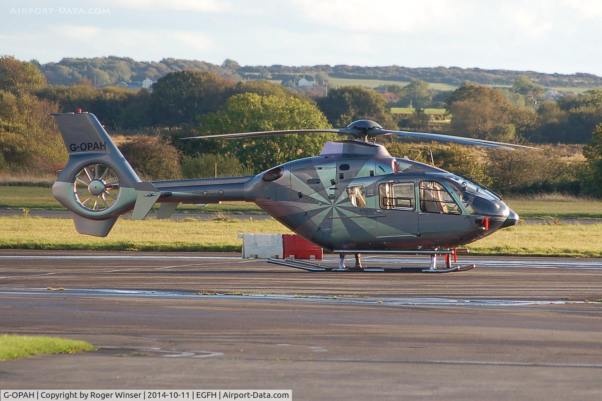 G-OPAH, 2007 Eurocopter EC-135T-2+ C/N 0635, Interesting colour scheme on visiting helicopter operated by VLL Ltd.