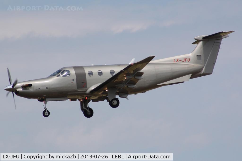 LX-JFU, 2012 Pilatus PC-12/47E C/N 1356, Landing
