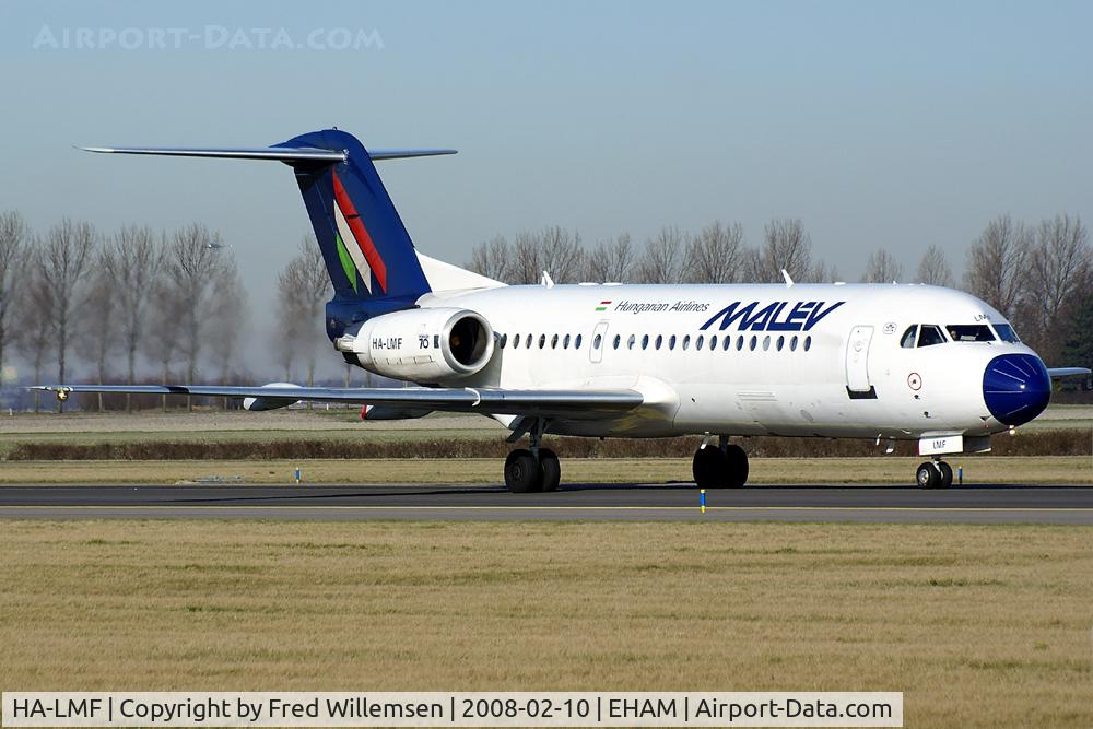 HA-LMF, 1996 Fokker 70 (F-28-0070) C/N 11571, MALEV