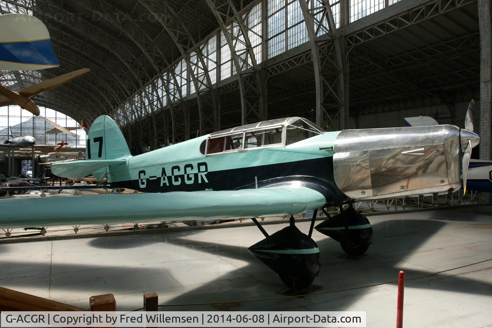 G-ACGR, Percival P-1C Gull Four 2A C/N D29, At the Brussels museum