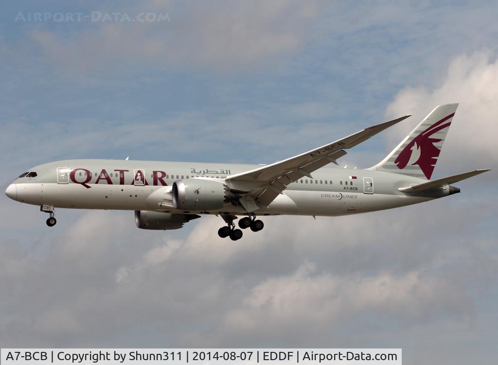 A7-BCB, 2012 Boeing 787-8 Dreamliner Dreamliner C/N 38320, Landing rwy 25L