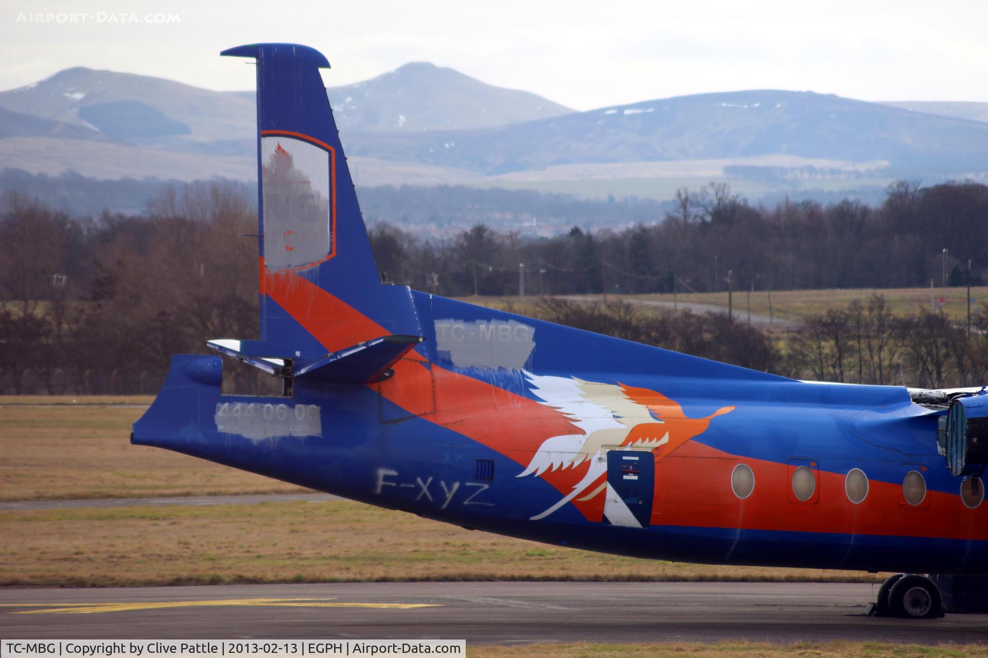 TC-MBG, 1971 Fokker F-27-500 Friendship C/N 10459, Close up on the dump at Edinburgh