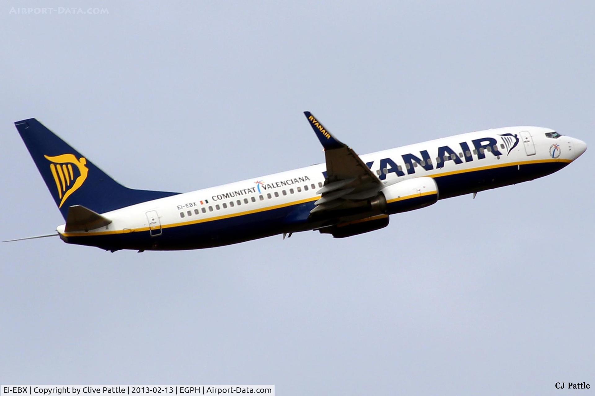EI-EBX, 2009 Boeing 737-8AS C/N 35007, Take off from Edinburgh