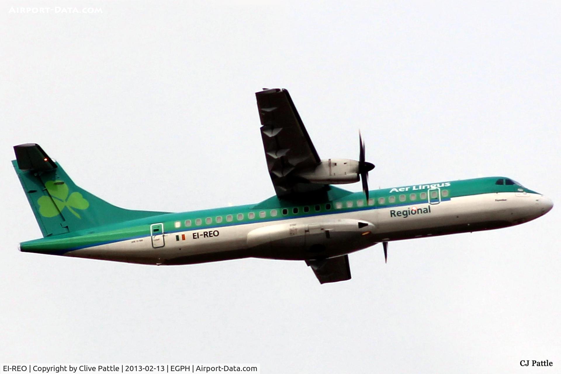 EI-REO, 2008 ATR 72-212A C/N 787, Departure from Edinburgh