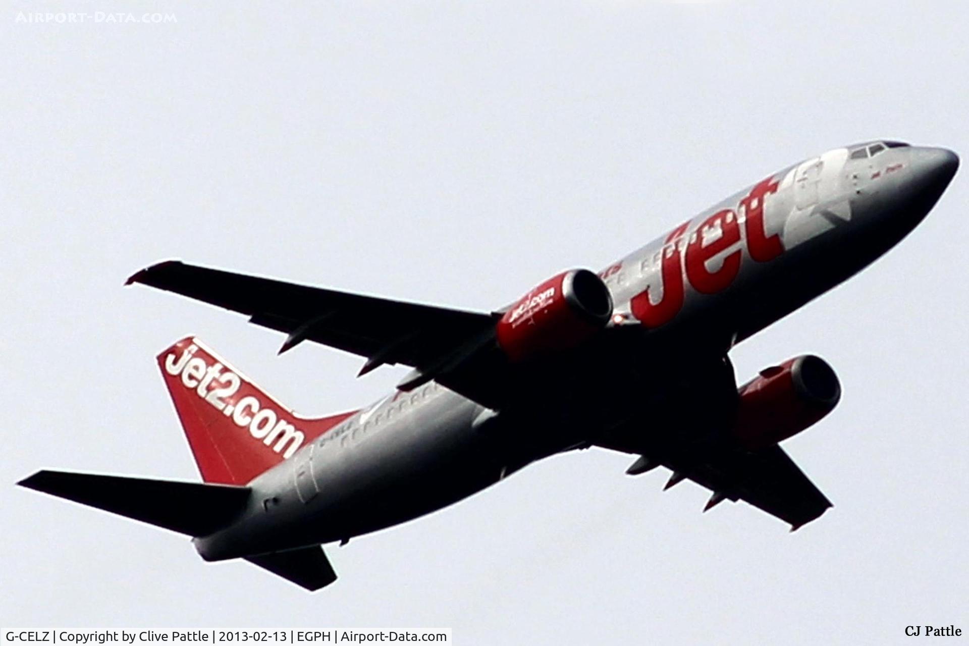G-CELZ, 1986 Boeing 737-377(QC) C/N 23658, Departure from Edinburgh