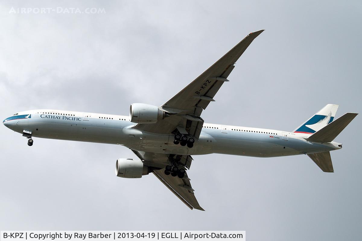 B-KPZ, 2012 Boeing 777-367/ER C/N 37900, Boeing 777-367ER [37900] (Cathay Pacific) Home~G 19/04/2013. On approach 27R.
