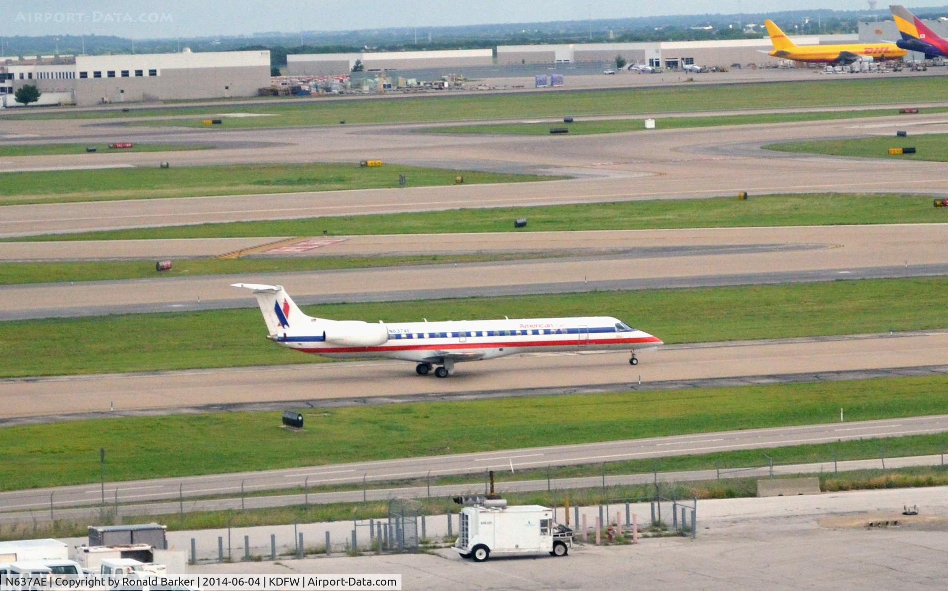 N637AE, 1999 Embraer ERJ-145LR (EMB-145LR) C/N 145170, Taxi DFW