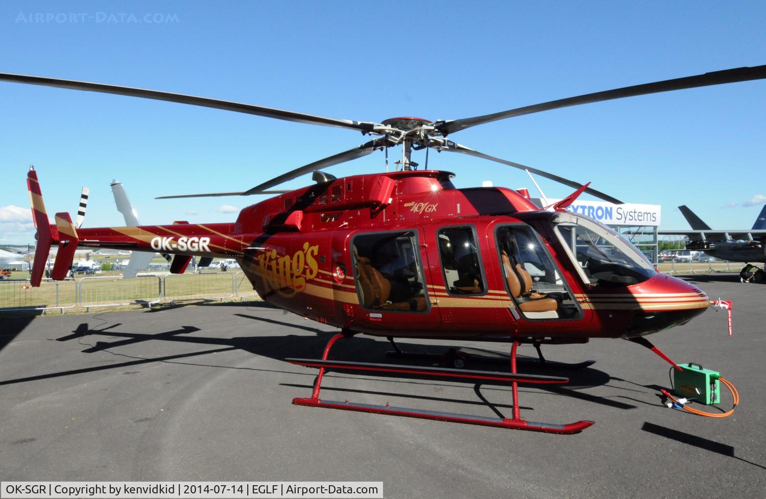 OK-SGR, 2013 Bell 407GX C/N 54426, On static display at FIA 2014.