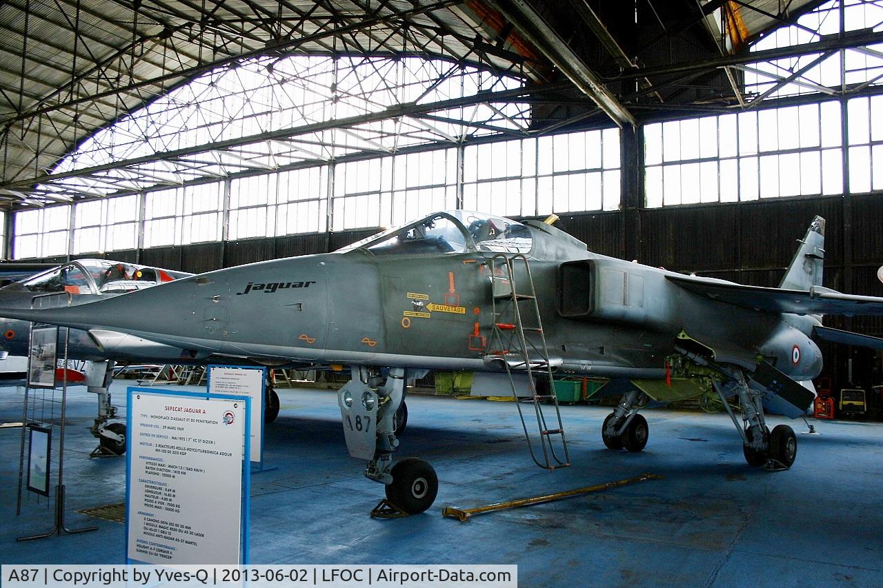 A87, Sepecat Jaguar A C/N A87, Sepecat Jaguar A, Canopée Museum Châteaudun Air Base (LFOC)