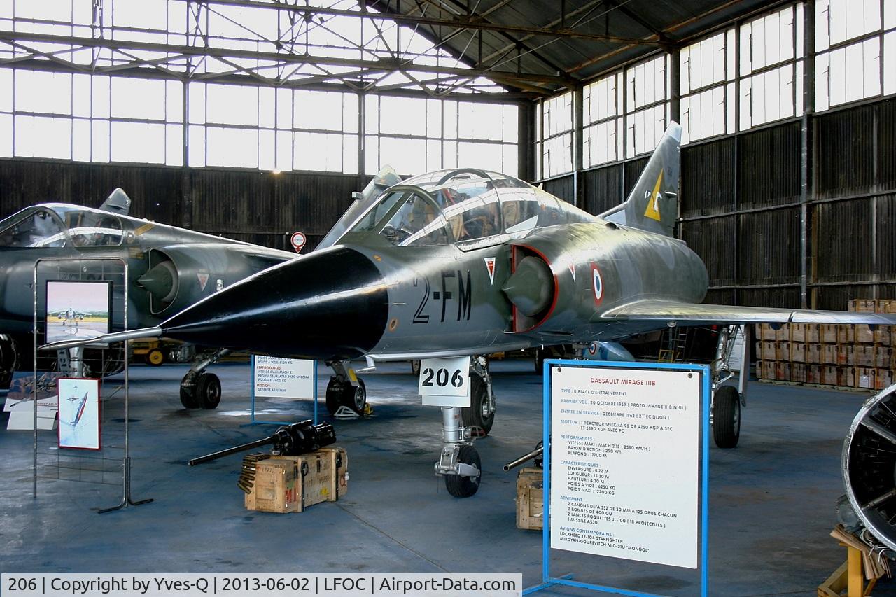 206, Dassault Mirage IIIB C/N 206, Dassault Mirage III B, Canopée Museum Châteaudun Air Base 279 (LFOC)