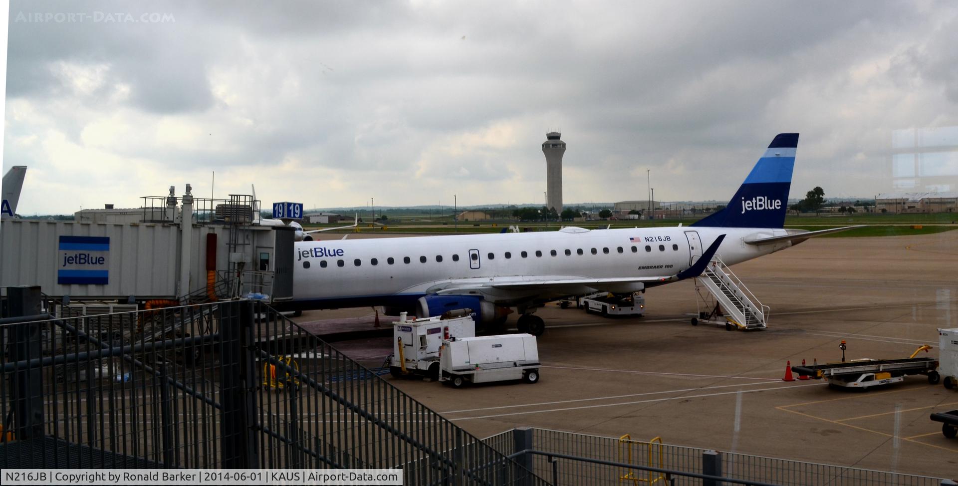 N216JB, 2006 Embraer 190AR (ERJ-190-100IGW) C/N 19000026, Gate 19 Austin