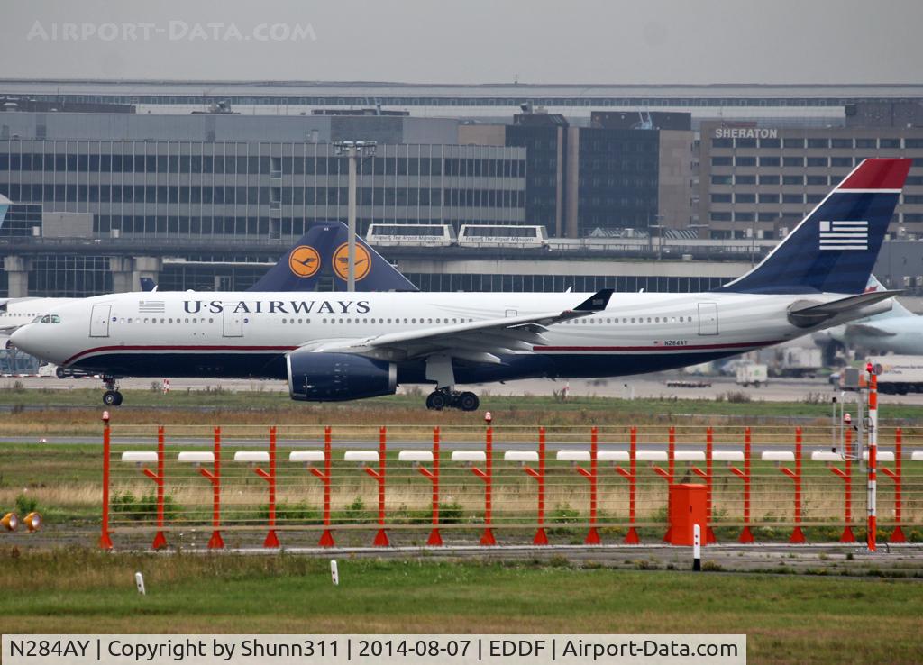 N284AY, 2010 Airbus A330-243 C/N 1095, Lining up rwy 25M for departure...