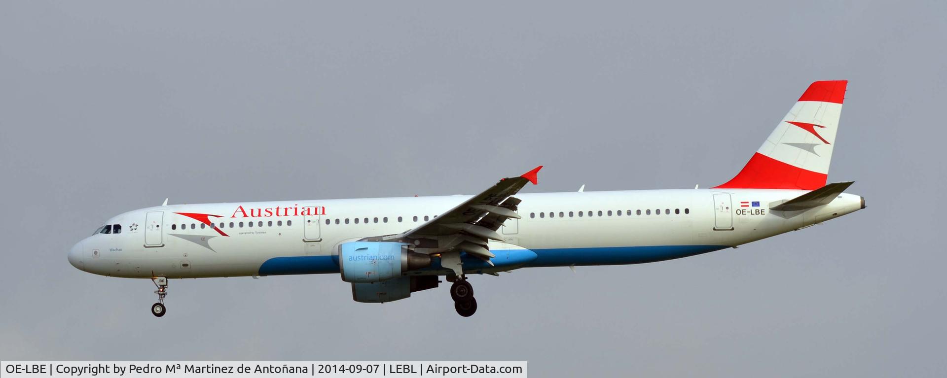 OE-LBE, 1998 Airbus A321-211 C/N 935, El Prat - Barcelona