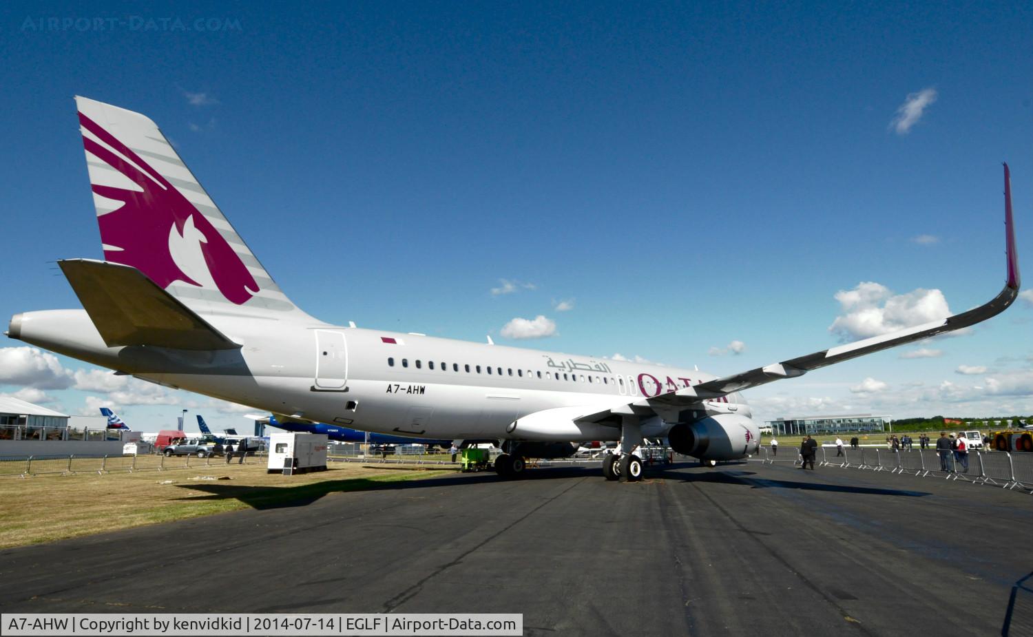 A7-AHW, 2012 Airbus A320-232 C/N 5217, On static display at FIA 2014.