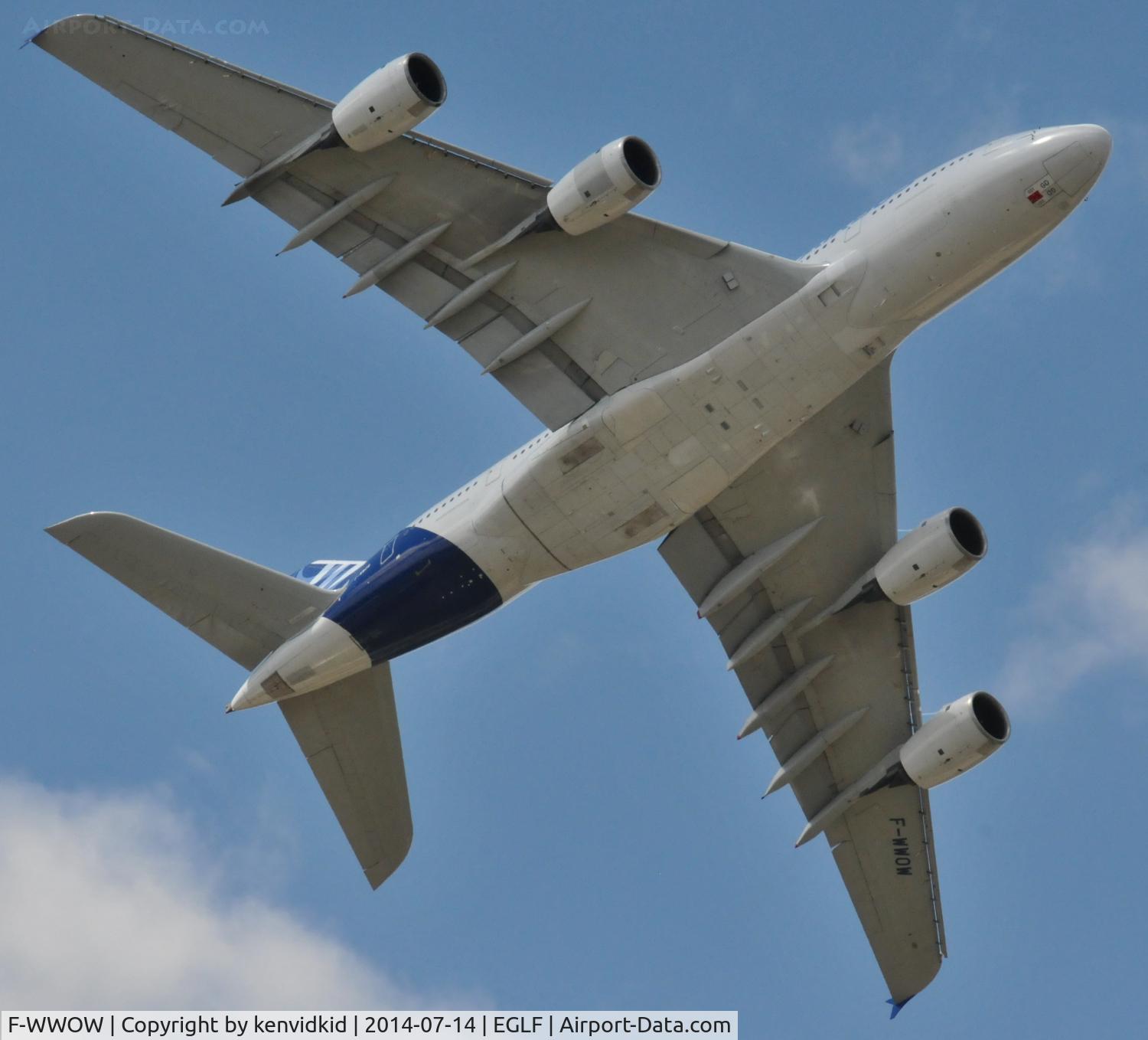 F-WWOW, 2005 Airbus A380-841 C/N 001, Displaying at FIA 2014.
