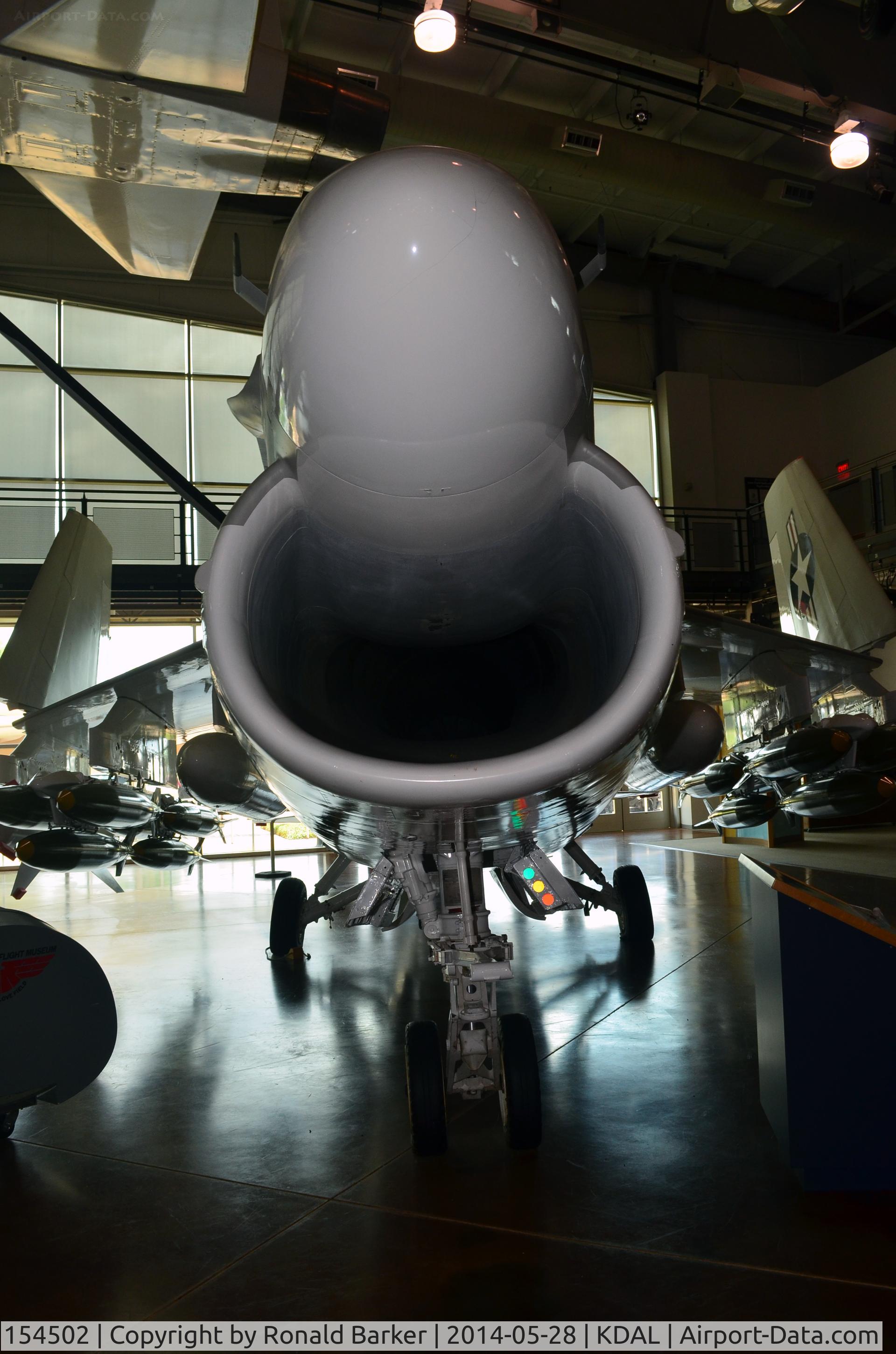 154502, LTV A-7B Corsair II C/N B-142, Looking in the intake, Frontiers of Flight Museum DAL