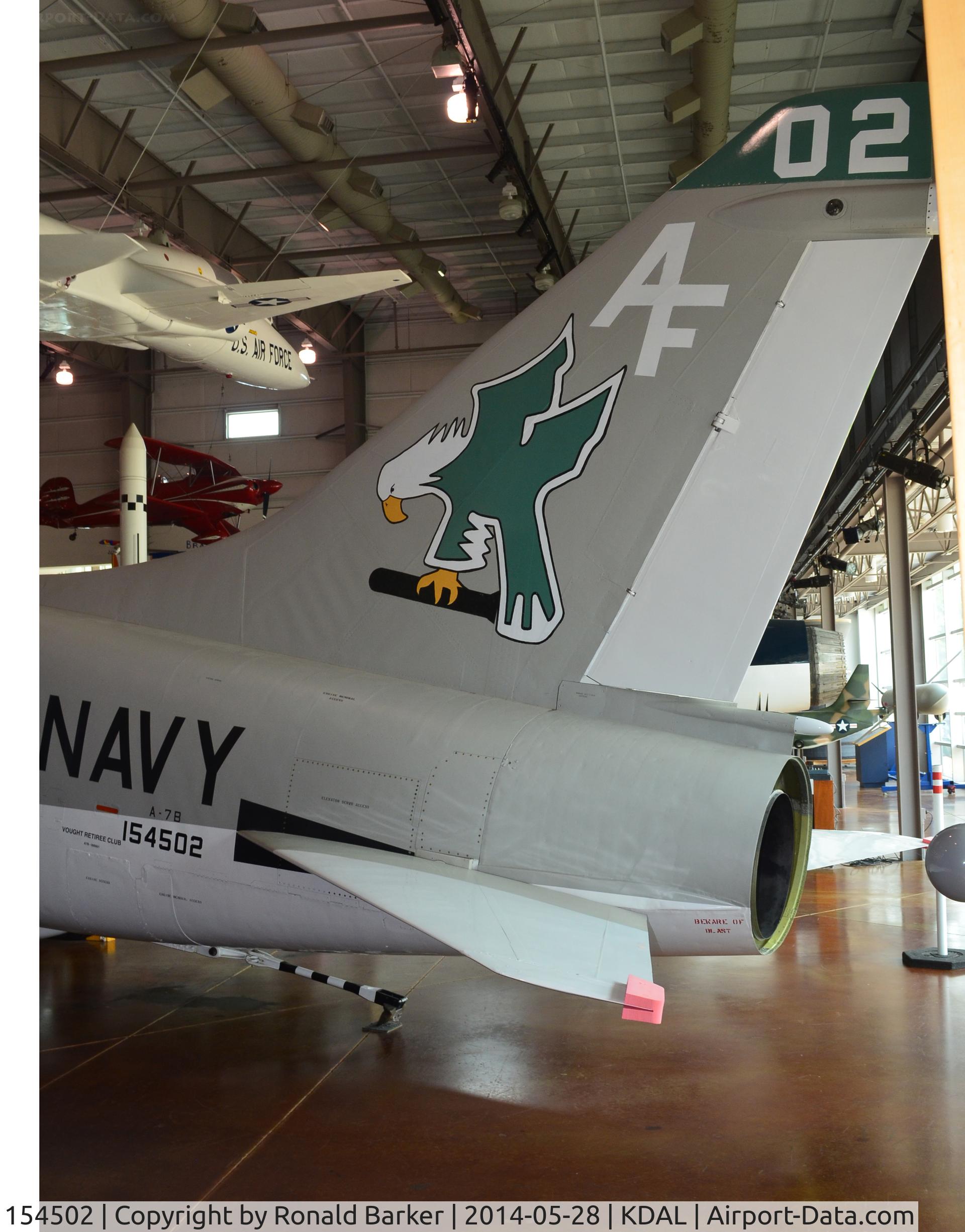 154502, LTV A-7B Corsair II C/N B-142, Frontiers of Flight Museum DAL