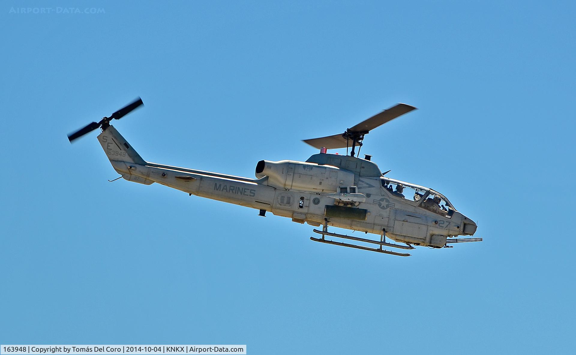 163948, Bell AH-1W Super Cobra C/N 26273, 163948 SE-27  Bell AH-1W Super Cobra C/N 26273 - 

Marine Corps Air Station Miramar (MCAS Miramar) (IATA: NKX, ICAO: KNKX, FAA LID: NKX)
Photo: Tomás Del Coro
Miramar Air Show 2014
October 4, 2014