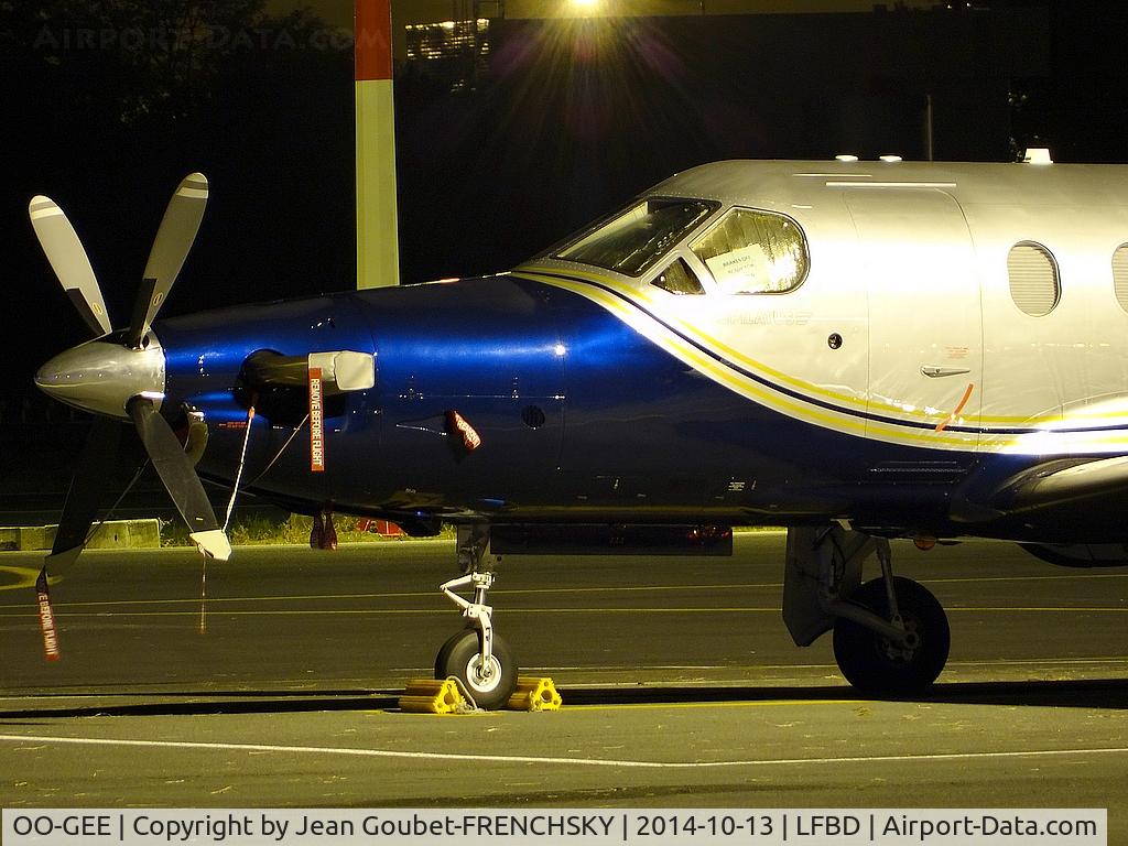 OO-GEE, 2010 Pilatus PC-12/47E C/N 1174, PT6A-67P of Pilatus Club One V.Z.W. Ledeberg by night