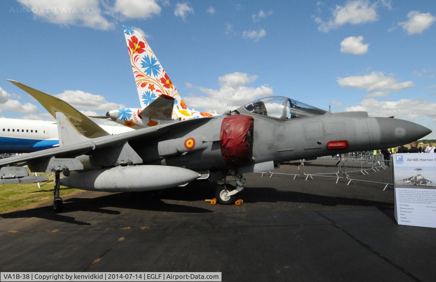 VA1B-38, McDonnell Douglas EAV-8B+ Matador II C/N SR4, On static display at FIA 2014.