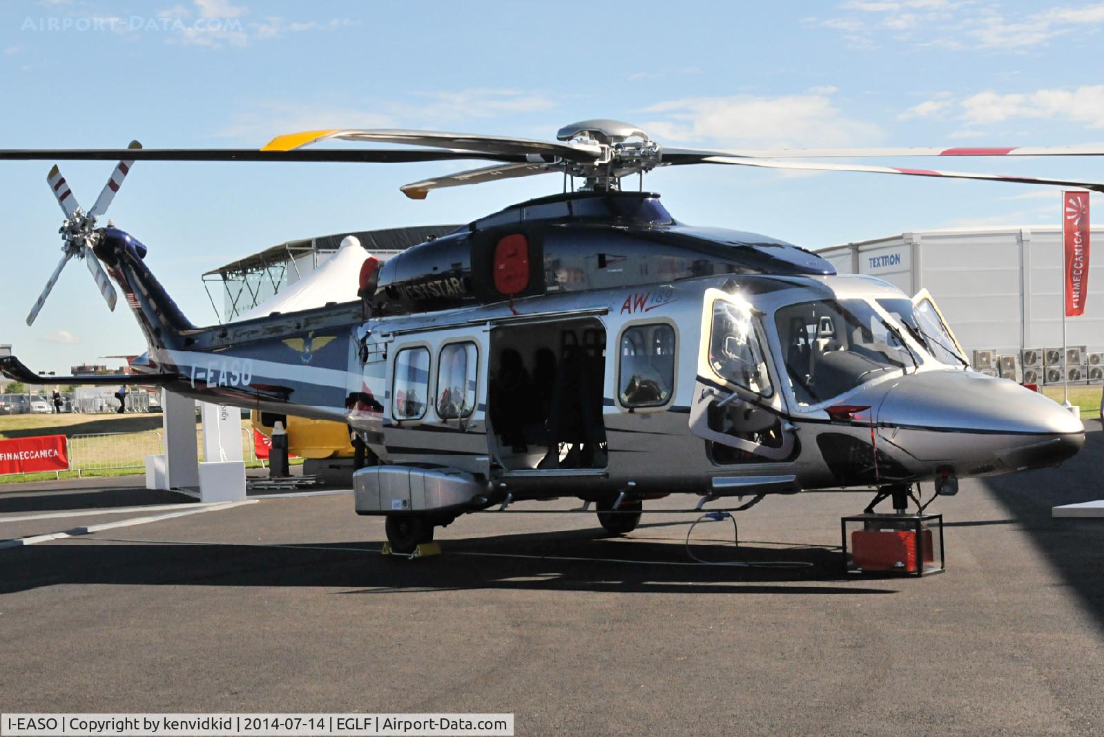 I-EASO, 2014 AgustaWestland AW189 C/N 49012, On display at FIA 2014, for delivery to Weststar Malaysia.
