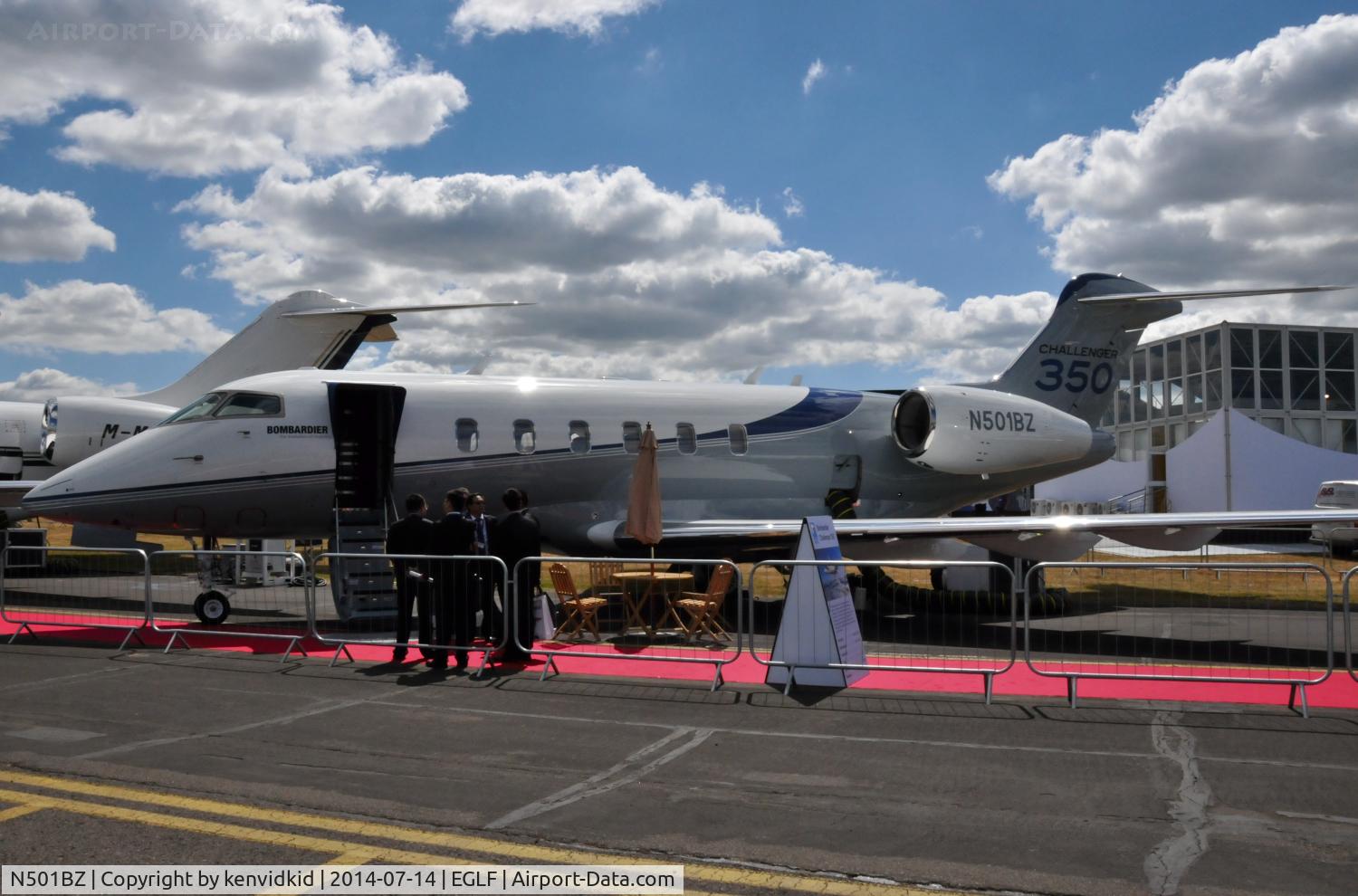 N501BZ, 2014 Bombardier Challenger 350 (BD-100-1A10) C/N 20501, On display at FIA 2014.